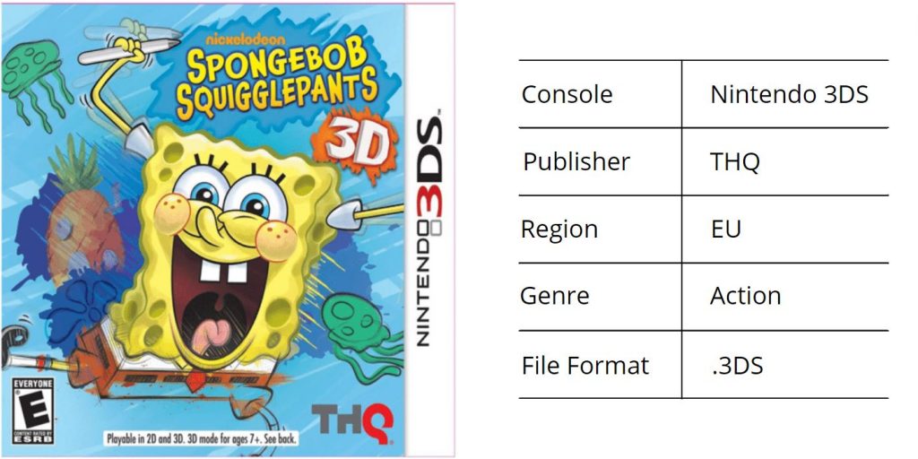 spongebob squigglepants 3ds rom characteristics