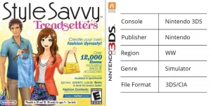 style savvy: trendsetters 3ds rom cover photo