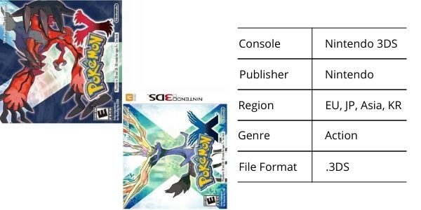 Pokémon X and Y Nintendo 3DS Citra ROMs specifications 