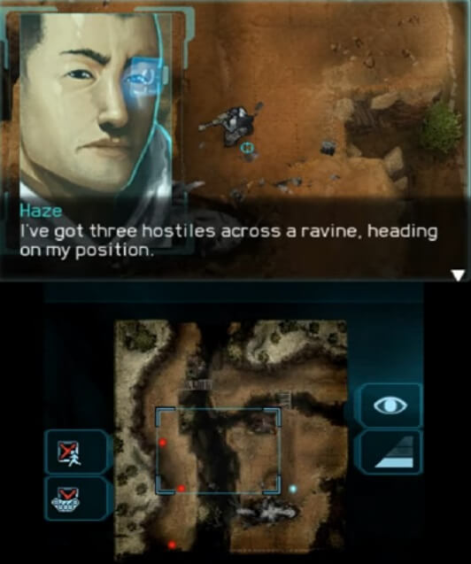 Tom Clancy’s Ghost Recon Shadow Wars Haze with hostiley on map 3DS