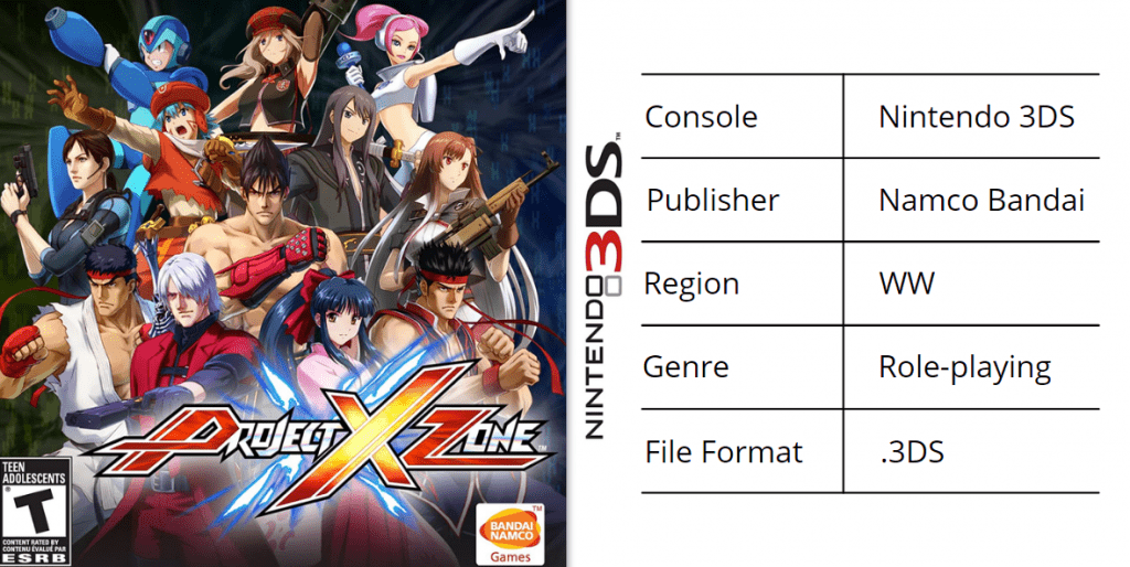 Projext X Zone Specifications for Nintendo 3DS Citra ROM